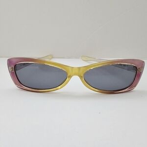 A.J. Morgan Vintage Y2K Two-Tone Ombré Sunglasses - Pink & Yellow Gradient